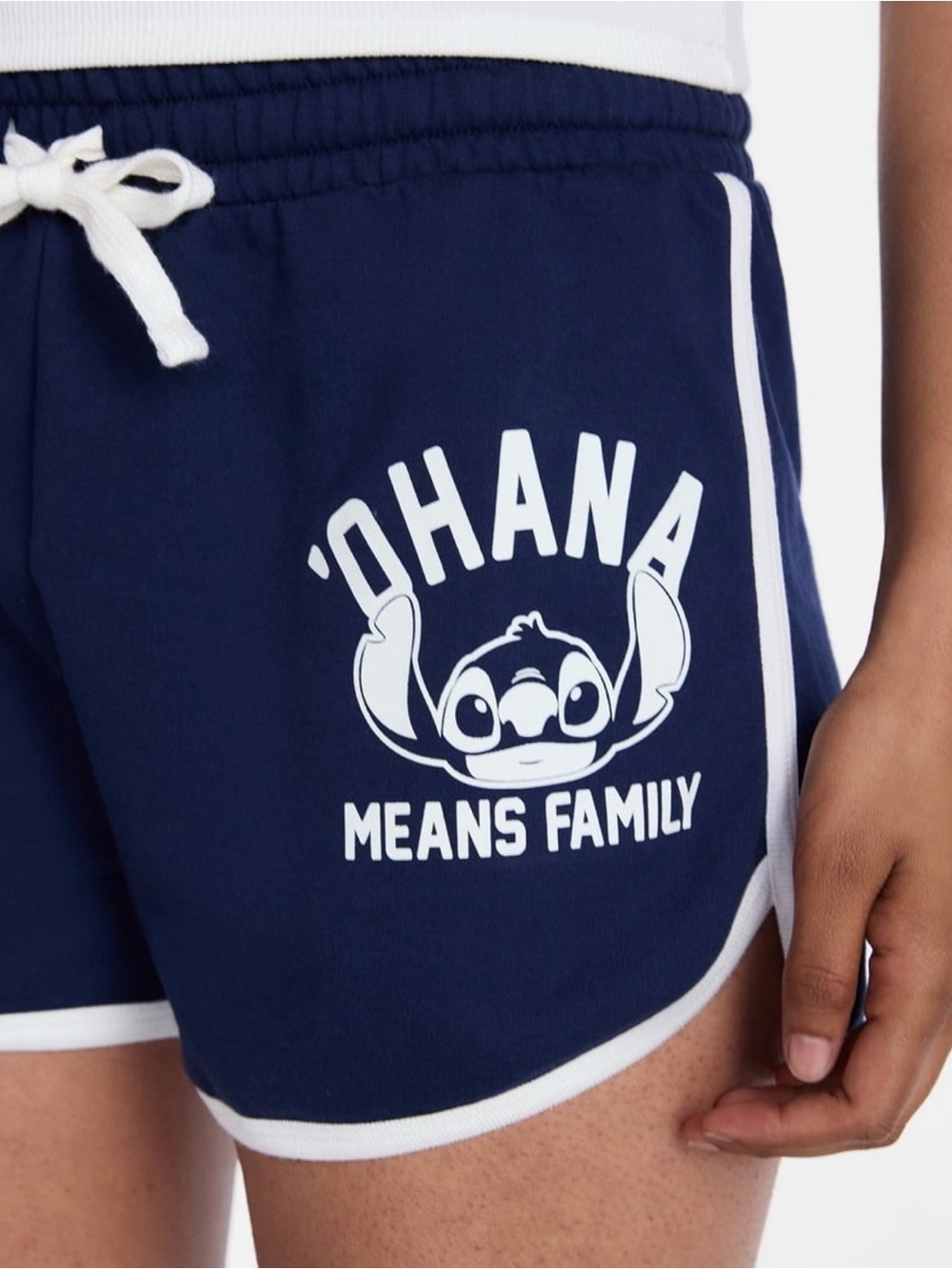 Disney Stitch Ohana Means Family Athletic Shorts Women’s NWT